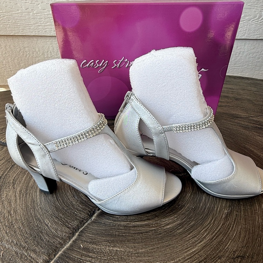 Ash Silver Strappy Women's Heels